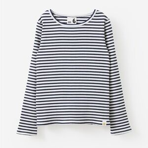 Cotton on kids toddler girl dark blue stripe long sleeve top 3T